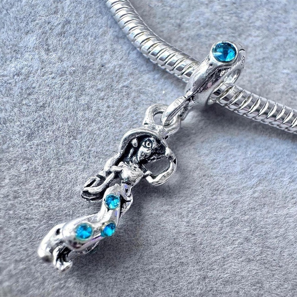 Silver Princess Jasmine Dangle Charm fits PANDORA